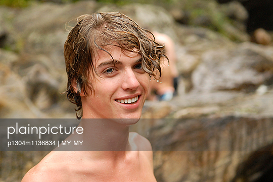 Teenage Boy, Wet Hair - p1304m1136834 by MY MY