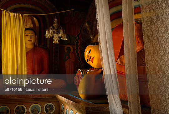 Subodharama Temple, dating from the mid 19th century, Dehiwala, Colombo, Sri Lanka, Asia - p8710158 by Luca Tettoni